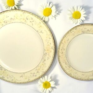 VTG Lot 12 Noritake Chalfonte China 8” Dinner Plates 6.5” Saucers Made In Japan